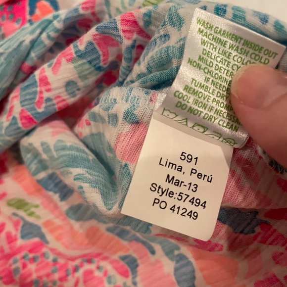 Lilly Pulitzer Wiley Tube Top Lets Cha Cha Neon | S - Picture 5 of 7